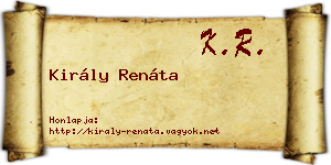 Király Renáta névjegykártya