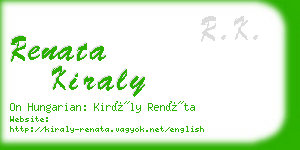 renata kiraly business card